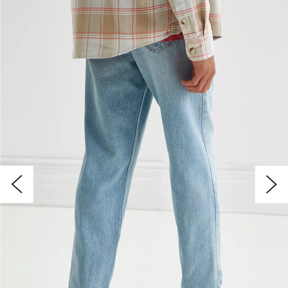 BDG Urban Outfitters Men’s Light Blue Dad Slim Taper Fit Denim Jeans